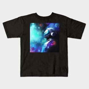 Astronaut Becomes Part Of The Cosmos Kids T-Shirt